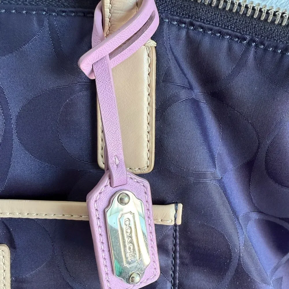 Coach Navy Legacy Weekend Nylon Tote - Picture 2 of 9